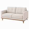 Canapé 2 places 160 x 85 x 86 cm en tissu beige style scandinave